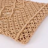 SOLID COLOR VERSATILE SIMPLE HOLLOW HAND WOVEN BAG_CWAB4686