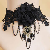 HALLOWEEN FLOWER COURT LADIES SHORT NECKLACE COLLAR_CWMM0159