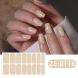 Solid Nail Film Stickers 16Pcs Set_Cwmm11205