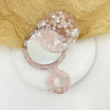 PORTABLE HANDHELD ROUND MIRROR CUTE MAKEUP MIRROR_CWMM6387