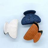 MINI WOVEN FAUX LEATHER TRIBAL HAIR CLAW_CWAHA6381
