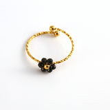 ADJUSTABLE STEEL RING WITH GEM FLOWER DESIGN_CWMM8934