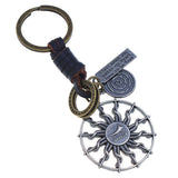 MENS VINTAGE BRAIDED COWHIDE KEYCHAIN_CWMM4790