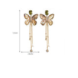 ABALONE TASSEL EARRINGS WITH DIAMOND AND ZIRCONIA_CWMM4350