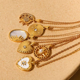 FRENCH FASHION VINTAGE STAINLESS STEEL NECKLACE_CWAJE0614