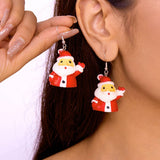 CHRISTMAS TREE SNOWFLAKE EARRINGS_CWAJE2397
