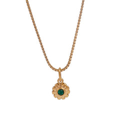 MINIMALIST STAINLESS STEEL MONTHLY STONE NECKLACE_CWMM8843
