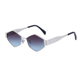 IRREGULAR METAL SUNGLASSES WITH WIDE TEMPLES_CWASG0594