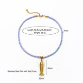 COLORFUL HANDMADE ROPE NECKLACE WITH PENDANT_CWMM8803