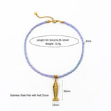 COLORFUL HANDMADE ROPE NECKLACE WITH PENDANT_CWMM8803