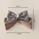 HOUNDSTOOTH FASHION BIG BOW HAIRPIN_CWASC1056