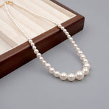 ELEGANT RETRO GRADIENT PEARL NECKLACE_CWAJE1675