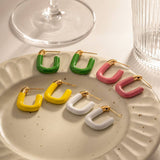 MACARON COLOR U SHAPED VERSATILE EARRINGS_CWAJE1376