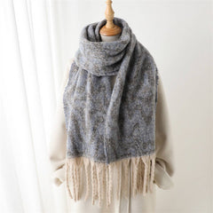 GEOMETRIC COLORBLOCK TASSEL SCARF FOR FALL WINTER_CWASC2773