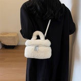 Winter One-Shoulder Crossbody Lamb Plush Bag_Cwab3924