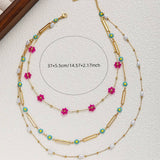 COLORFUL BEADED NECKLACE DOPAMINE CLAVICLE CHAIN_CWMM3677