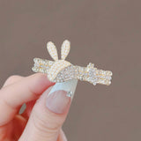 RHINESTONE CUTE RABBIT CARROT DUCKBILL HAIRPIN_CWAHA4735