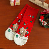 CHRISTMAS GIFTS SANTA CLAUS ELK PATTERN CREW SOCKS_CWMS1365
