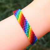COLORFUL ROPE RAINBOW HAND WOVEN BRACELET_CWAJE0714