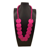 HANDMADE LARGE ROUND WOODEN BEAD LONG NECKLACE_CWMM4559