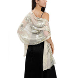 NEW ARRIVAL FLOWER SEQUIN EMBROIDERED SHAWL_CWASC1087