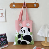 Panda Needle Bag Crossbody Woven Shoulder Bag_Cwab3070