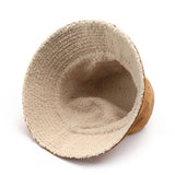 SOLID COLOR CHICKEN SKIN VELVET BUCKET HAT OUTDOOR_CWAH2175