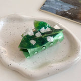 Tulip Lily Rose Hair Claw, Acrylic Flower Clip