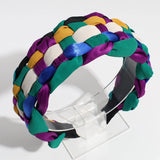 BOHEMIAN WIDE BRIMMED COLORFUL TWIST HEADBAND_CWAHA2193