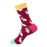 AUTUMN AND WINTER CREATIVE PRINTED MID CALF SOCKS_CWMS1014