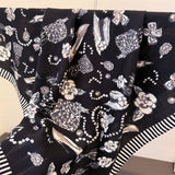 Elegant Code Herringbone Cotton-Linen Scarf_Cwasc03445