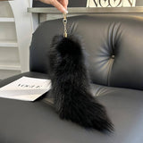 CUTE REAL FOX FUR BIG TAIL CAR KEYCHAIN PENDANT_CWMM2523