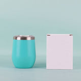12OZ EGG SHAPE INSULATED WINE TUMBLER CUP_CWMM7905