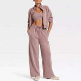 Stylish Casual Solid Color Jacket And Pants Suit