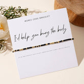 RICE BEADS MORSE CODE THIN BRACELET_CWAB4629