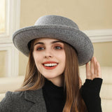 Womens Vintage Wide-Brimmed Fedora Fashion Hat_Cwah1974
