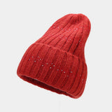 OUTDOOR COLD PROOF CURLED SEQUINED KNITTED HAT_CWAH1604