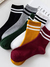 2 STRIPE COTTON MID SOCKS FOR WOMEN WHOLESALE_CWMS070
