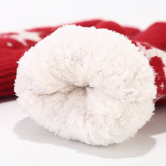 CHRISTMAS HAT SCARF GLOVES THREE PIECE SET_CWAH1595
