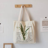 Vintage Canvas Tote Bag For School And Daily Use_Cwab5620