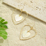 FASHION NATURAL SHELL SMALL HEART EARRINGS_CWMM4343
