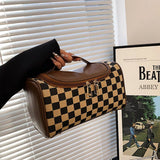 NEW CHECKERBOARD LARGE CAPACITY COSMETIC BAG_CWAB4491