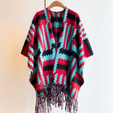 Colorful Tassel Shawl Women Long Cape Wrap_Cwocasl00087
