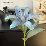 Vintage Autumn Artificial Lily With Bud And Bloom_Cwmm6504