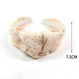 NEW POLKA DOT KNOTTED WIDE BRIMMED HEADBAND_CWAHA0988
