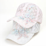 SUMMER LACE FLORAL MESH BASEBALL CAP CWAH1533