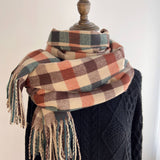 Vintage Wool-Blend Scarf Cozy Winter Neck Wrap_Cwasc1476