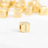 18K GOLD PLATED ZIRCONIA DICE PENDANT NECKLACE_CWMM5876