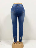 Stretch Jeans Slim-Fit Small Leg Pants