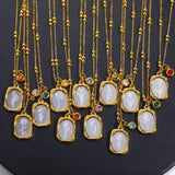 Vintage Magic Mirror Rose December Necklace_Cwmm3779